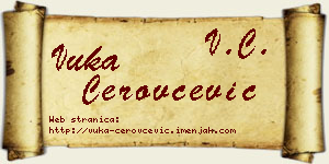 Vuka Cerovčević vizit kartica